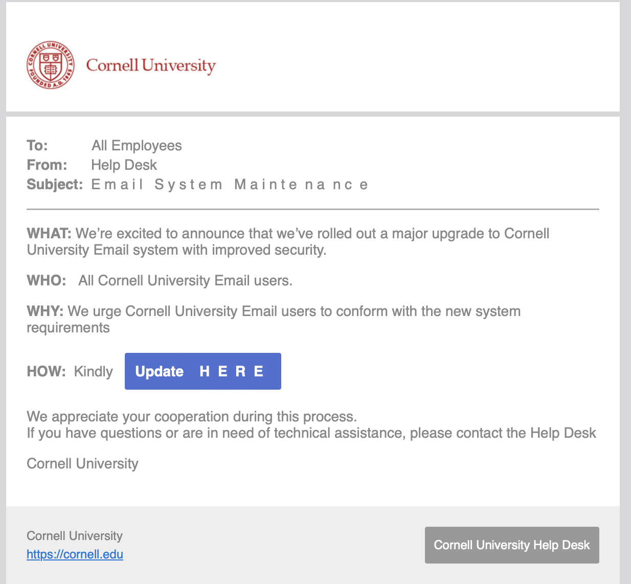 important Update ITCornell